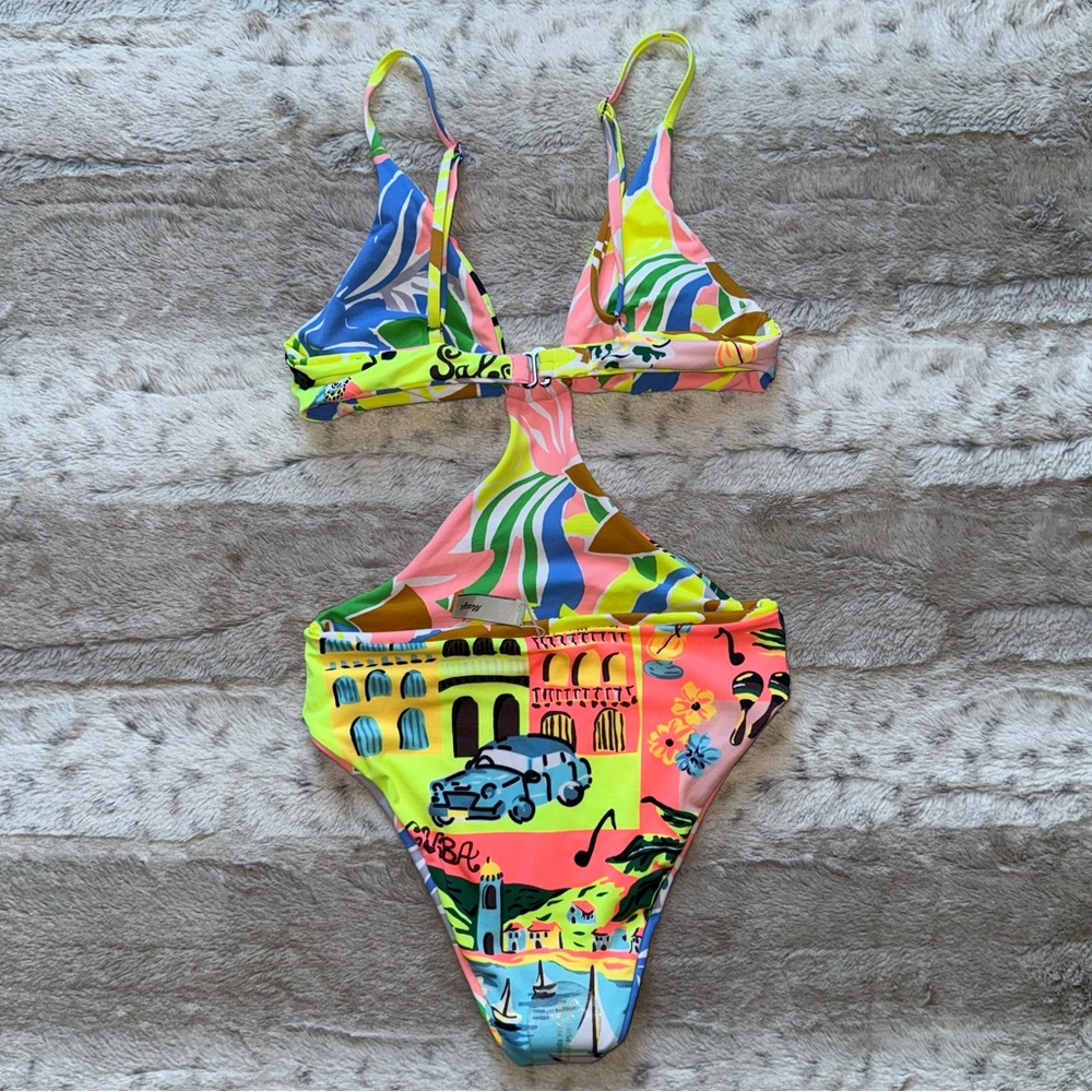NEW🌸MAAJI Selvatik Mimi Reversible Trikini Cheeky Cut One Piece Swimsuit Size S - Picture 14 of 15